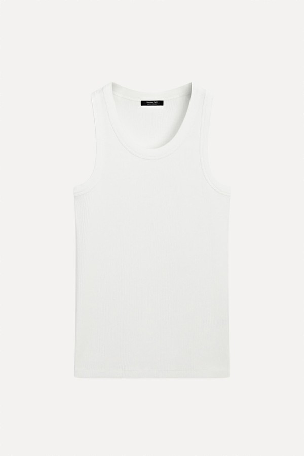 Cotton Blend Halter Top from Massimo Dutti