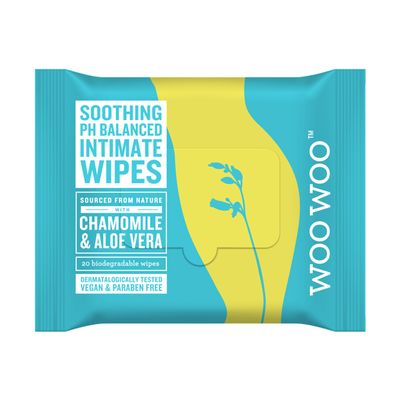 Chamomile & Aloe Vera Intimate Wipes, £3.75 | Woo Woo