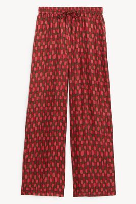 Pure Silk Printed Wide Leg Trousers from Jaeger