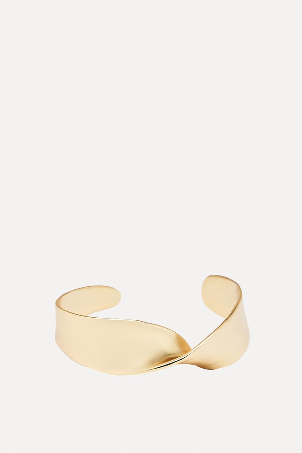 Wide Textured Bracelet