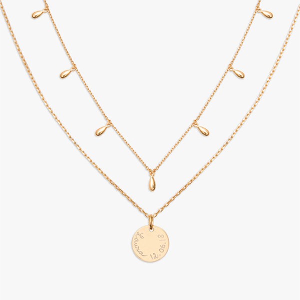 Personalised Layering Disc Necklace from Merci Maman