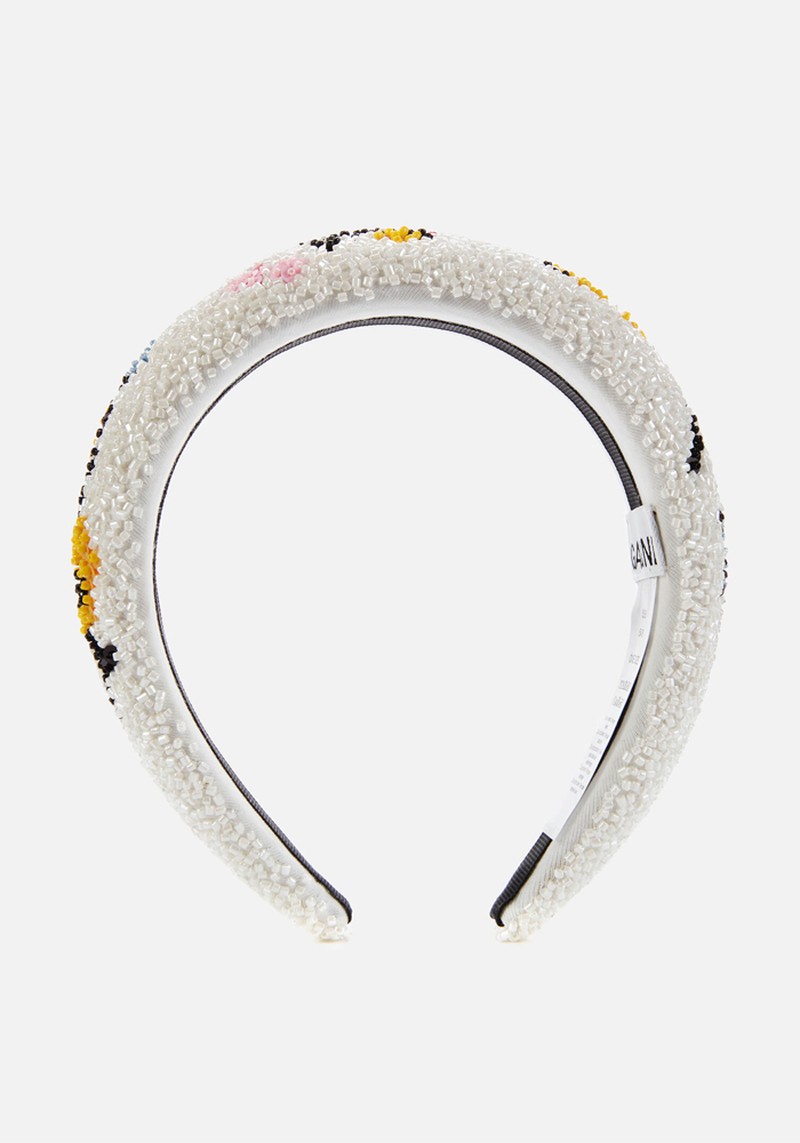 Padded Beaded Headband from Ganni