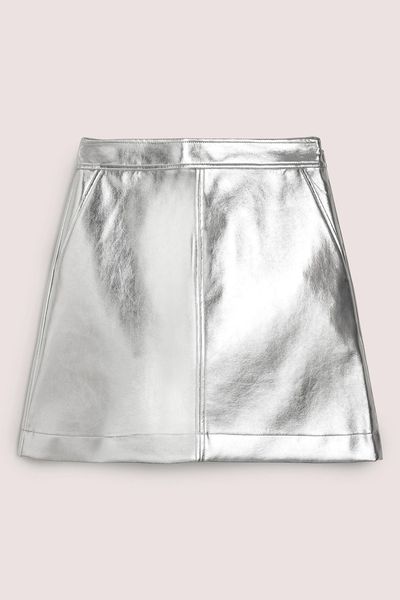 Metallic A-Line Mini Skirt from Boden