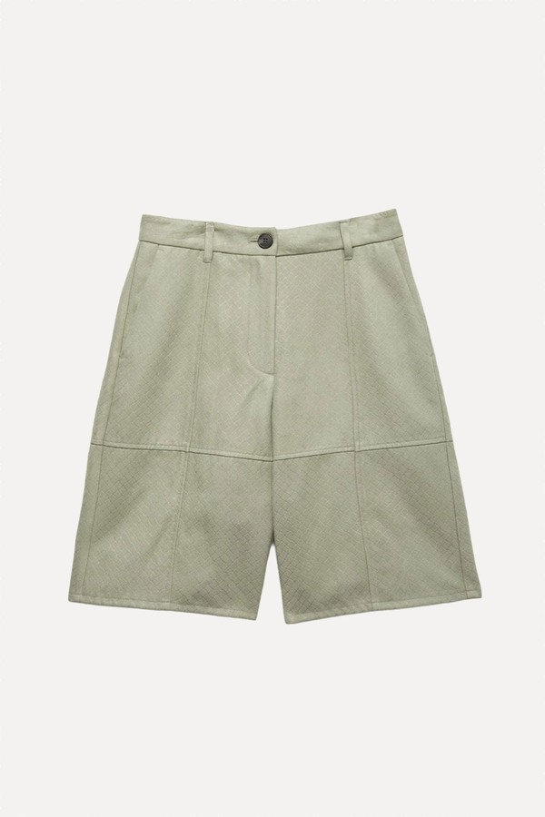 Faux Suede Weave Effect Longline Shorts from Marks & Spencer
