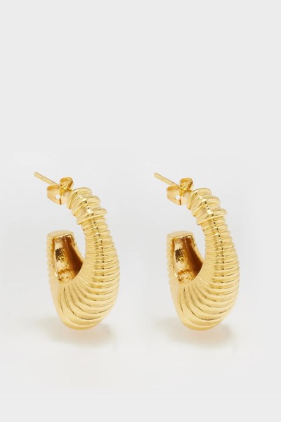 Tara 18kt Gold-Plated Hoop Earrings from Daphine