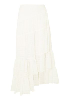 Asymmetric Tiered Seersucker Skirt from 3.1 Phillip Lim