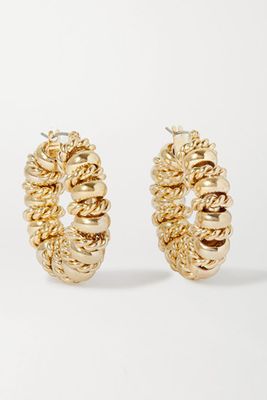 + NET SUSTAIN Serena Gold-Plated Hoop Earrings from Laura Lombardi