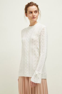 Pointelle Sweater in Rose from Anine Bing