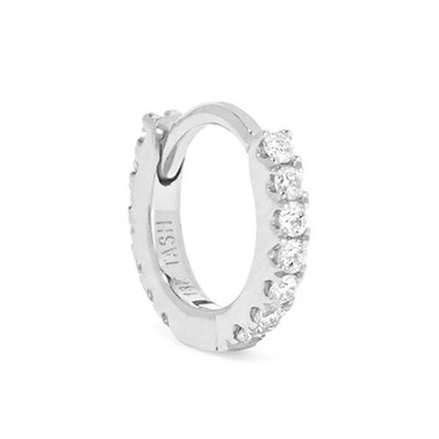 Mini 18-karat White Gold Diamond Earring