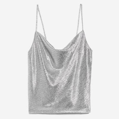 Metallic Cowl 90’s Camisole Top from Topshop