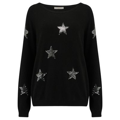 Clio Sequin Star Jumper from Jeff Knitwear