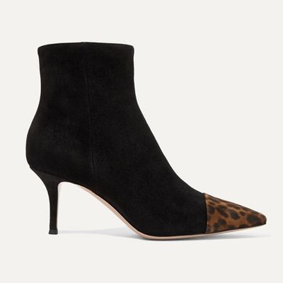 70 Two-Tone Suede Ankle Boots from Gianvito Rossi