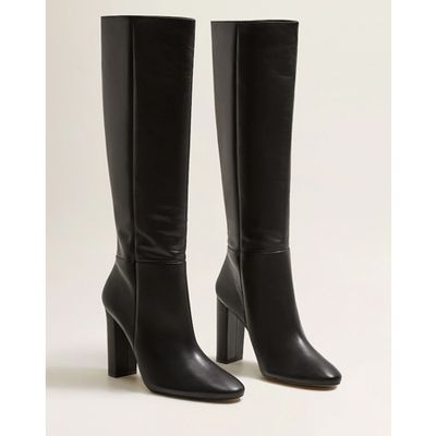 Leather High-Leg Boots from Mango