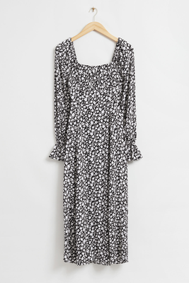 Relaxed Double-Puff Sleeve Dress from & Other Stories