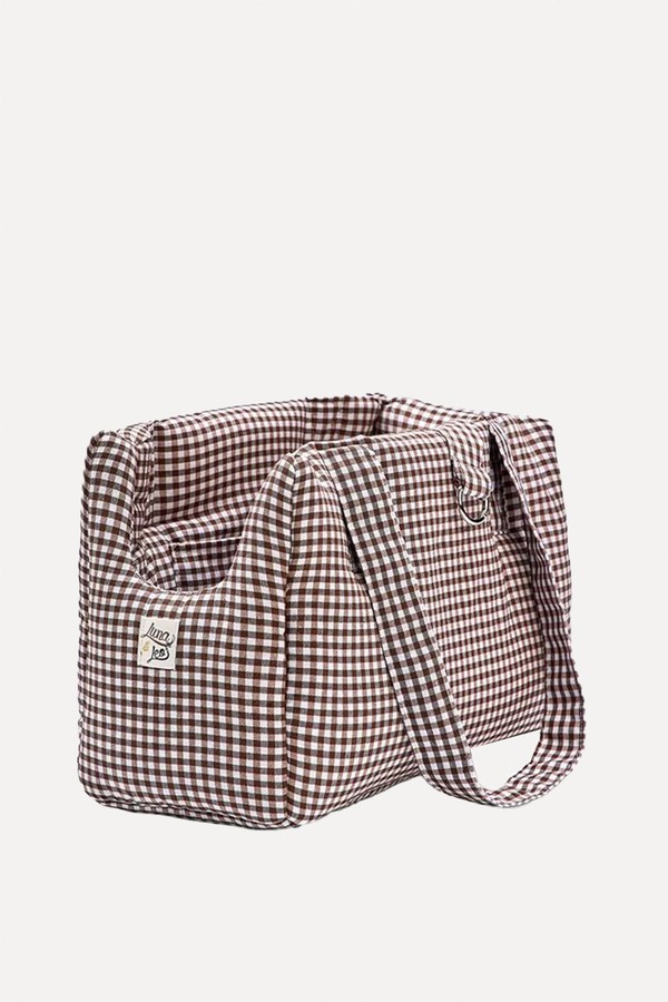 Vichy Marrone Cotton Bag  from Leo & Luna