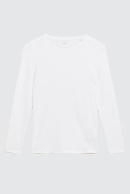 Cotton Rich Slim Fit Long Sleeve Top from M&S