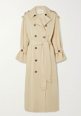 Alanis Belted Double-Breasted Lenzing Ecovero Blend Twill Trench Coat from By Malene Birger