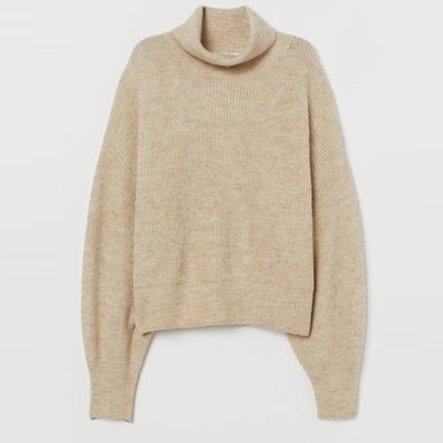 Fine-Knit Polo-Neck Jumper from H&M