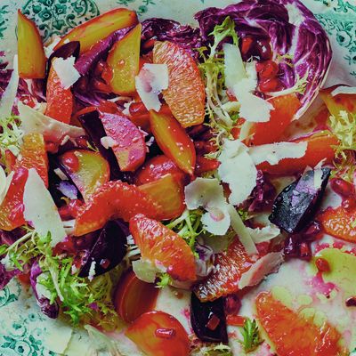 Beetroot, Blood Orange, Pomegranate & Goat’s Cheese Salad