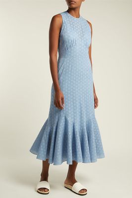 Broderie-Anglaise Fishtail Dress from Raey