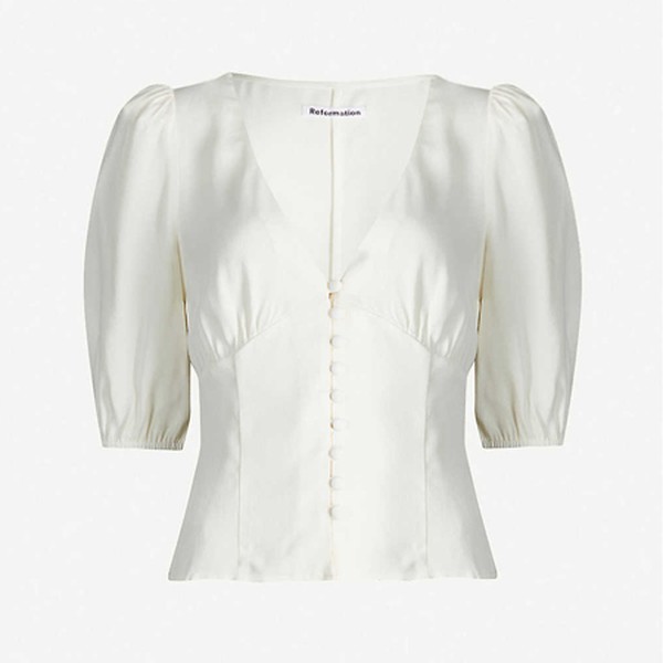 Eliana Puffed-Sleeve Top from Reformation