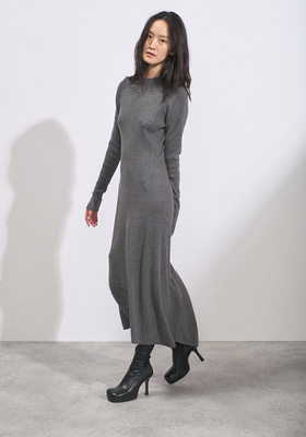 Recycled Cashmere Blend Ribbed Fishtail Dress from Raey