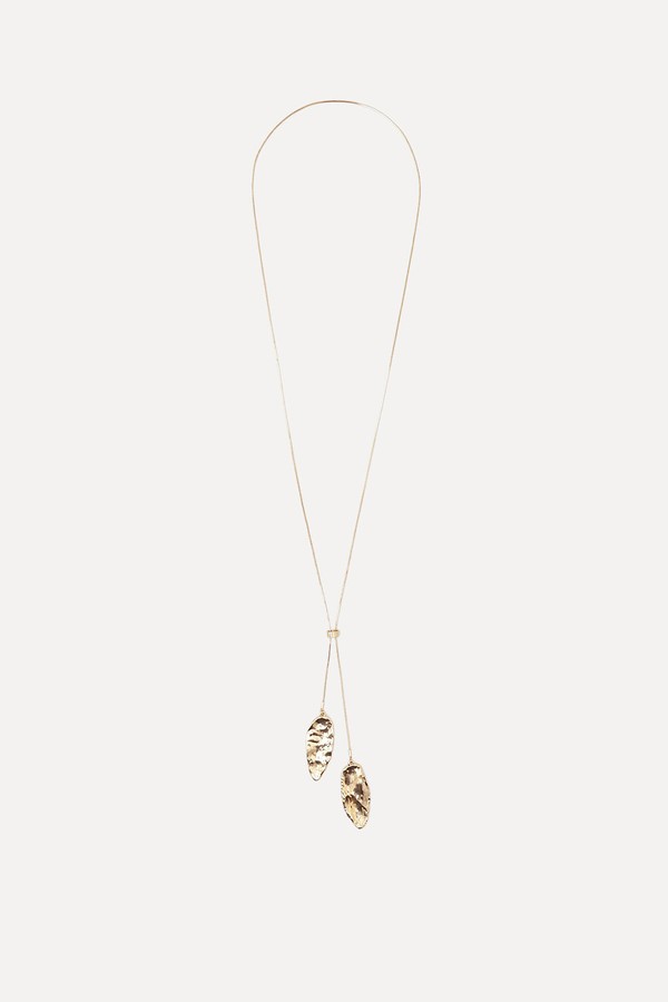 Adjustable Necklace With Textured Pieces from Massimo Dutti