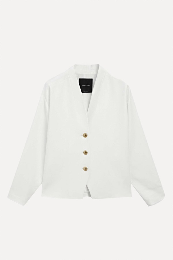 Flowing Blazer With Gold-Toned Buttons from Massimo Dutti