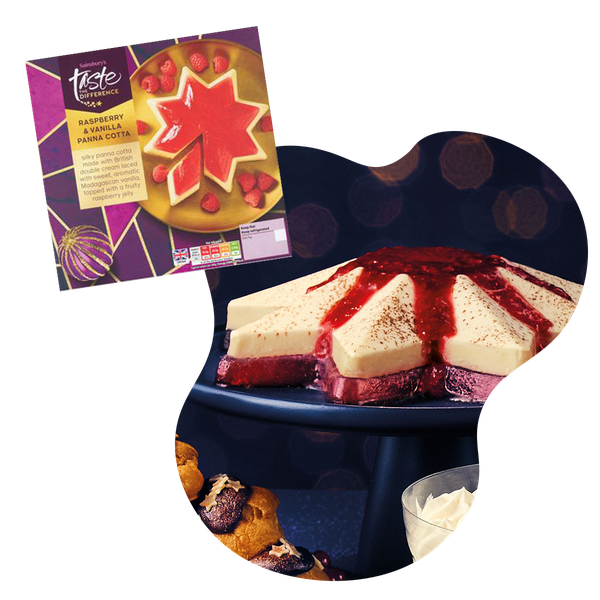 Raspberry & Prosecco Panna Cotta Star from Aldi