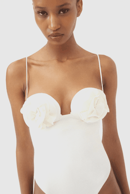 3D Flower Retro Bustier Swimsuit from Magda Butrym
