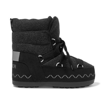 Trois Vallées Logo-Print Faux Nubuck & Felt Snow Boots from Bogner