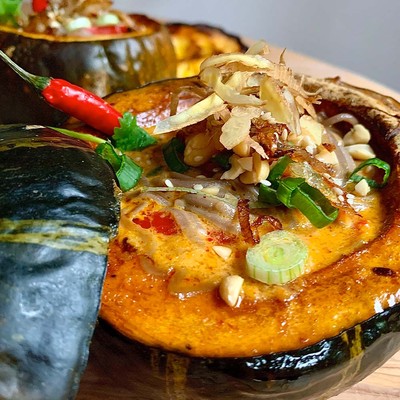 Penang noodle squash curry