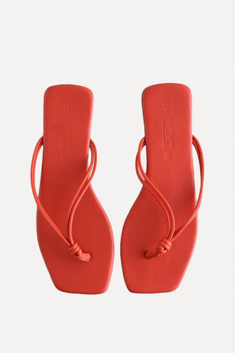 Square Toe Knotted Toe Thongs from Next