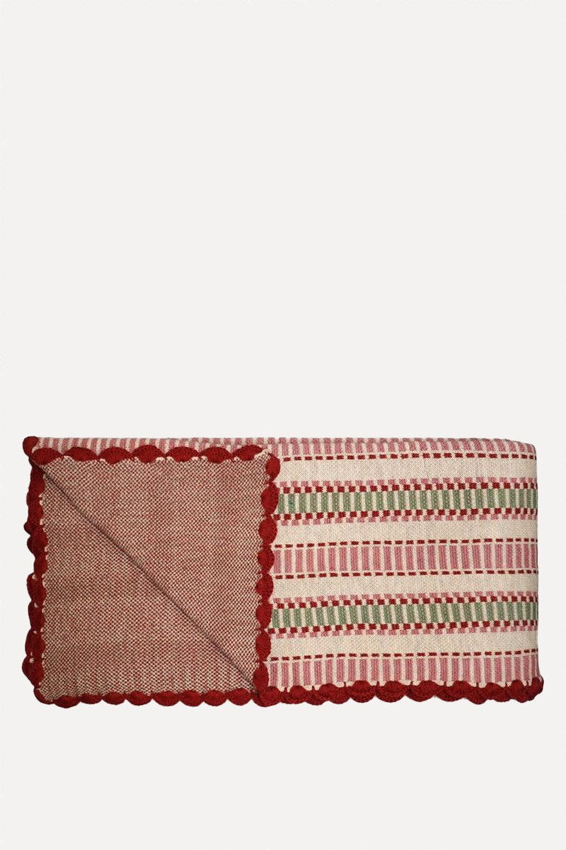 Striped Knitted Throw from Birdie Fortescue