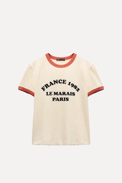 T-SHIRT WITH SLOGAN from Zara