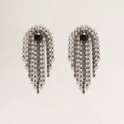 Crystal Pendant Earrings from Mango