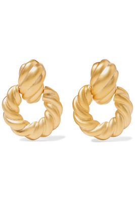 Gold-Tone Clip Earrings from Kenneth Jay Lane