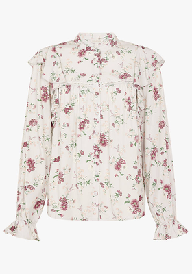Ditsy Floral Print Frill Blouse from Monsoon