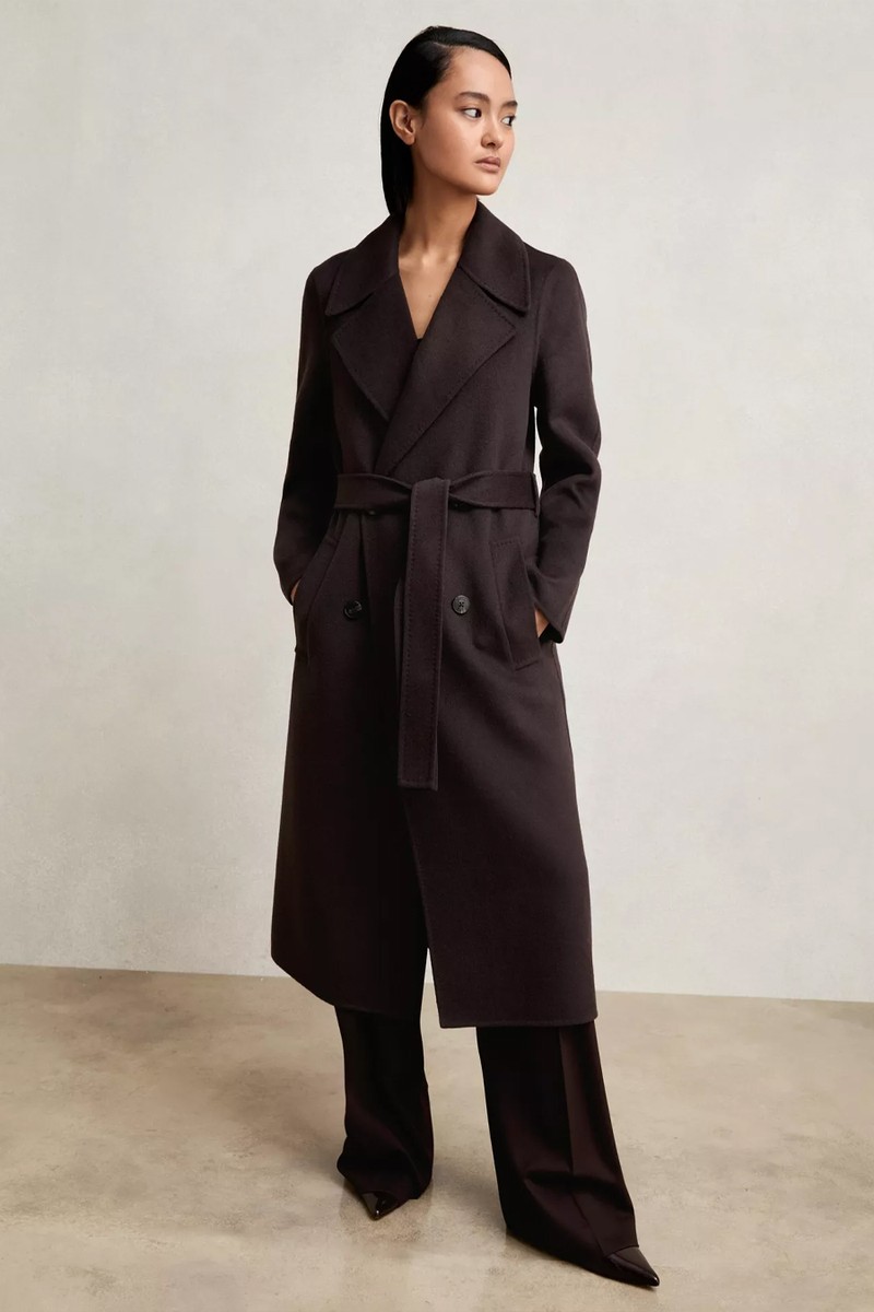 Rene Double-Breasted Wool-Blend Blindseam Coat
