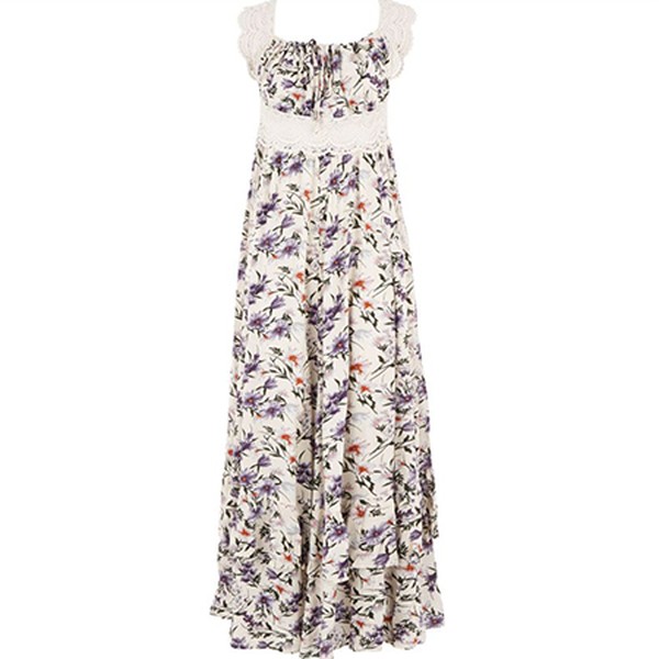 White Floral Maxi Dress