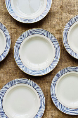  Set Of 6 Soup Plates from Soho Pottery Ltd
