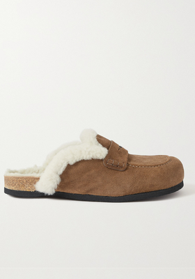 Shearling Lined Suede Slippers from JW Anderson