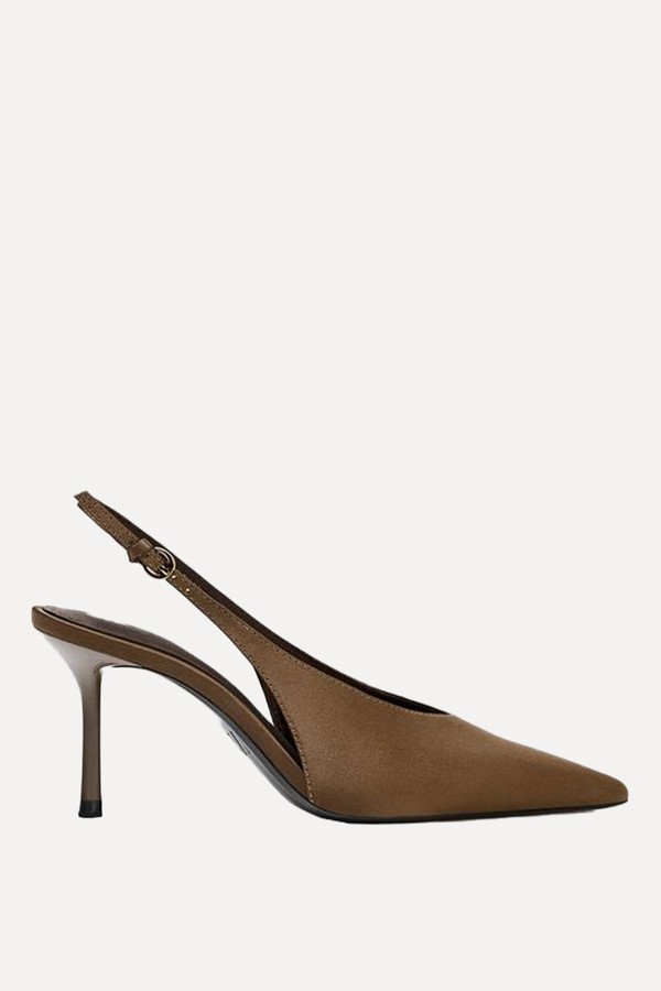 Satin-Effect High Heel Shoes from Zara