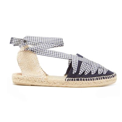Jean Gingham-Lace Canvas Espadrilles from Castañer