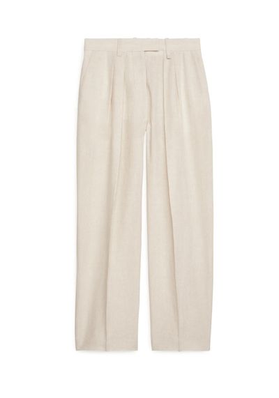 High-Waisted Linen Trousers from Arket