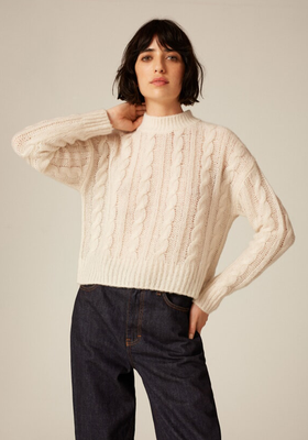 Cashmere Silk Cable Knit Jumper from Me+Em