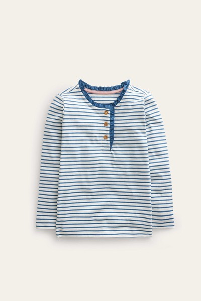 Henley Ruffle Breton Top