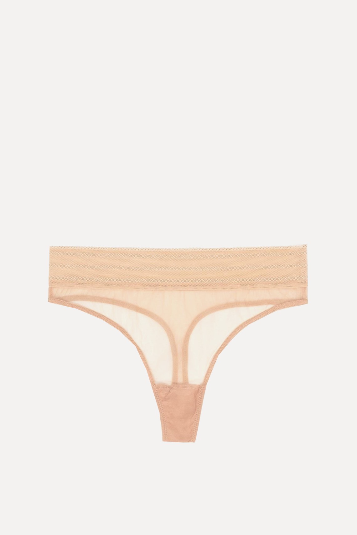 Bare Stretch-Tulle Thong from Else 