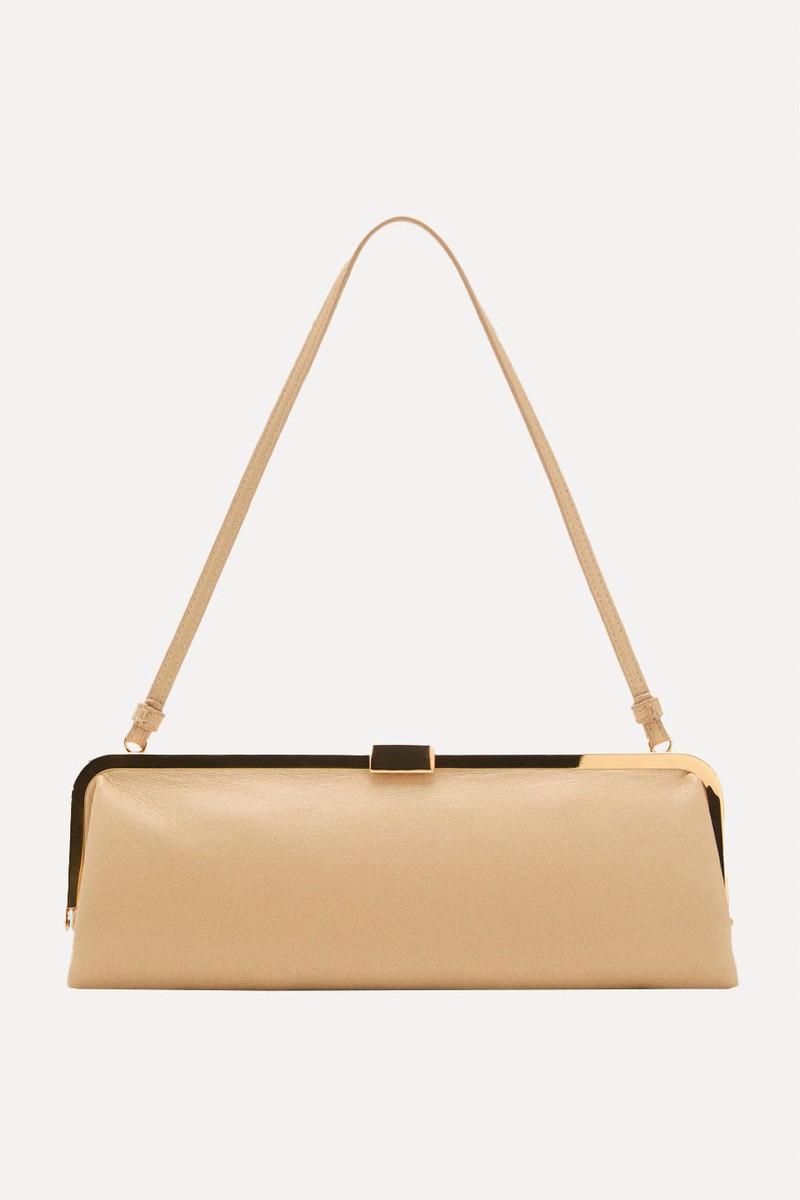 Metallic Clutch Handbag from Mango