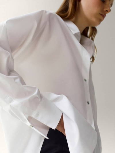 100% Cotton Poplin Oversize Blouse